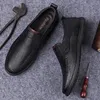 Mode hommes en cuir véritable chaussures marque homme antidérapant doux hommes mocassins respirant sans lacet conduite appartements grande taille 37-46 fait à la main