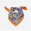 Jungle Leopard 100 Twill Silk Scarf Fashion Hair Brand Square Scarves Bandana Women Shawls Foulard Hijab Neckerchief