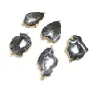 Anhänger-Halsketten, natürlicher Onyx, Charms-Anhänger, unregelmäßiger Agat-Kristallstein, Quarz-Anschlüsse, DIY-passende Armbänder, Schmuckherstellung