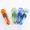 Chinafairprice Smoking Pipes About 4.1/4.5/4.72 Inches Colorful Tobacco Spoon Bowl Dab Rig Glass Pipe About 5.11 Inches Height Calabash Style Stand Hand Pipes