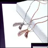 Pendant Necklaces Pendants Jewelry 2021 Ins Dazzling Shining Cz Leaves Necklace Gold Sier Color Clavicle Leaf Drop Delivery Pwock