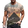 T-shirt da uomo 2022 T-shirt stile retrò moda Elementi egiziani Stampa 3D Casual uomo e donna traspirante Maniche corte divertenti