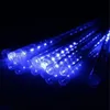 Strings EU/US Plug 30cm 50cm Waterproof Meteor Shower Rain 8 Tube LED String Lights Dec For Outdoor Holiday Christmas Decoration TreeLED