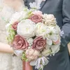 Decoratieve bloemen kransen bruiloft decor vaste diy bruids krans corsage faux roze bloem feest middelpunt baby shower huis bloemen deco
