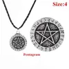 Pendentif colliers exquis grande Rune nordique tour de cou Viking pentagramme pendentif bijoux collier pentagramme Wiccan païen Norse204o