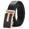 Belts COW Genuine Leather For Men High Quality Male Brand Automatic Ratchet Buckle Belt 1.25" 35mm Wide 110-125cm Long