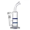 10-Zoll-Wasserpfeifen, Beecomb-Glasbongs, Turbinenöl-Dab-Rigs, Disc-Perc-Wasserpfeifen, 18-mm-Außengelenk, 4 mm Dicke