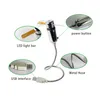 Epacket USB Gadget Mini Flexible LED Ventilateur de ventilateur Clock Horloge de bureau Cool Gadgets Temps Display239M