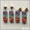 Anhänger Halsketten Retro Reiki Chakra Natürliche Amethysten Lapis Lazi 7 Farben Stein Säule Anhänger Charms Großhandel Drop Delive Yydhhome Dhewx