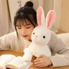 Simulation Rabbit Plush Doll Soft Lifelike Furry Bunny Sussen Cuddle For Children Animal High Quality Birthday Gift J220704