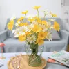 Dekorativa blommor kransar huvud daisy konstgjord liten siden blomma lång gren bukett hem bröllopsarrangemang trädgård dekoration diy del