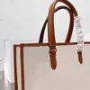 Горячая высокая сумка с высокой емкостью сумки C-буквы на плечах женщины C Print Luxurys сумочка кожа дизайнерские сумки женские пакеты классические кошельки 220413