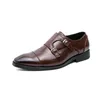 Luxe ontwerper Nieuwe monniksriem Black Brown Oxford schoenen voor heren Formele bruiloft prom jurk Homecoming Sapatos Teni Masculinosize 38-46