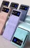 Adatto per Samsung Z flip 3 4 Custodia protettiva anticaduta ultrasottile in pelle liscia goffrata elegante di lusso
