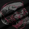 KUEGOU 2021 Spring New 100% Cotton Men T-shirt Long Sleeve Skull Print Embroidery Tshirt Fashion Top&Tee Black Plus Size 88071 T220808