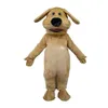 Performance belle mascotte de chien brun Costumes Halloween fantaisie robe de soirée personnage de dessin animé carnaval noël publicité fête d'anniversaire Costume tenue