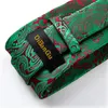 100 Silk Jacquard geweven groen Red Paisely bloemen mannen Tie 8cm zakelijk huwelijksfeestje stropdas set hanky ring dibangu