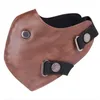 Motorcycle Helmets PU Leather Punk Mask Riding Universal Outdoor Windproof Breathable Breathing Mouth Dustproof Adjustable