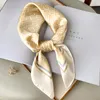 Foulard carré en soie dame bandeau de cheveux Foulard Satin femme foulards bandeau femmes Bandana châle et enveloppes grand Hijab été