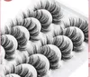 10 Pairs soft comfortable russian strip fake eyelashes thick fluffy DD curl volume false eyelash extension