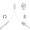 2 em 1 carregador áudio tipo c Cables fones de ouvido fone de ouvido conector conector cabo 3.5mm aux fone de ouvido tipo c