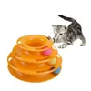 Haustier-Katzenspielzeugturm mit drei Ebenen verfolgt Disc-Katzenintelligenz-Vergnügungsspiel Triple-Pay-Disc-Katzenspielzeug-Balltraining-Vergnügungsteller 220423
