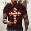 Homens t - shirts manga curta de manga casual 3D digital impressão clérigos de moda casal roupas respiráveis ​​tees