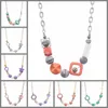 Pendentif Colliers Match-Right Candy Color Déclaration Collier pour femmes raffiné élégant Mujer Cadeau Bijoux à la mode Perles acryliques Collier