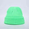 New Winter Women Solid Custom Knitting Hats Skullies Cap Men Diy Embroidery Print Knitted Hat Caps Gorros J220722