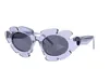 새로운 패션 디자인 선글라스 40088U 특수 꽃 모양 프레임 트렌디 성격 스타일의 야외 UV400 보호 안경