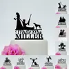 Cake Topper personalizzato Decorazione di nozze Acrilico argento glitter Topper torta nuziale personalizzato cognome personalizzato D220618