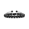 8mm pierre naturelle à la main corde tressée perlée bracelets porte-bonheur pour hommes femmes amoureux mode fête bijoux