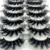 Falsche Wimpern 8pairs leer Großhandel gefälschte Wimpern Langes Wimpern 25mm Nerzflausch dramatisch für Make -up -Eyelashesfalse