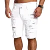 Hombres Denim Chino Pantalones cortos de moda Lavado Boy Skinny Runway Short Men Jeans Homme Destroyed Ripped Plus Tamaño 220621
