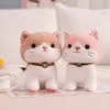 Cute Bib Puppy Kitten Plush Toy Cartoon Animal Doll Soothe The Baby To Sleep and Send Children Gifts