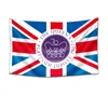 クイーンエリザベスII Platinums Jubilee Flag 2022 Union Jack Flagsザクイーンズ70周年記念英国のお土産CPA4203