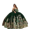 Mexican Girls Burgundy Quinceanera Dresses Removable Sleeves Lace Applique Sweet 16 Pageant Gowns Velvet Vestidos de XV anos
