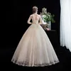 Other Wedding Dresses 2022 Luxury Lace Dress Three Quarter High Neck Ball Gown Plus Size Custom Made Pricess Bridal Vestido De Novia