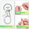 Keychains Pieces Swivel Clasps Set 60 PCS Bright Key Rings Metal Hooks Lobster Claw voor Keychain CraftkeyChains Emel22