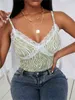 wsevypo Femmes Bretelles Spaghetti Camisole Casual Ondulation Imprimer Col En V Dentelle Garniture Patchwork Gilet Sans Manches Dos Nu Sling Crop Tops G220414