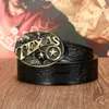 Belts Western Cowboy Letter Buckle Men's Leather Punk Belt Party Gift BeltBelts