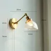 Lampada a parete Pullo a catena Luci a LED per illuminazione domestica Specchio da bagno Scala Nordic moderna vetro rame sconcewallwallwallwall