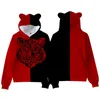 Men's Hoodies & Sweatshirts Suitable 3D Print Tiger Hoodie Boys Girls Animal Tops Fashion Autumn Hip Hop Cat Ears Kids Hooded Casual Cartoon