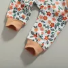 Ensembles de vêtements 2022-07-17 Lioraitiin 0-24M infantile bébé filles 2 pièces ensemble de vêtements de mode motif imprimé fleuri col rond pull et pantalonC