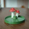 Resin Mushroom Incense Holder Handmade Insense Stick Burner Ash catcher Tray for Yoga Meditation