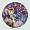 Zegarki ścienne gra Genshin Impact venti klee xiao dekoracyjny zegar studencki projekt hutao keqing postacie o cichym tematyce