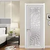PVC Kendinden Yapışkan Kapı Sticker 3D Stereo Beyaz Alçı Hat Duvar Oturma Odası Yatak Odası Yaratıcı Sanat Poster Su Geçirmez Çıkartmalar 220426