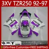 Bodykit für Yamaha TZR250-R TZR250RR YPVS 3XV TZR250R 92-97 117No.125 TZR 250 TZR250 New Purple R RS RR 1992 1993 1994 1995 1996 1997 TZR-250 92 93 94 95 96 97 OEM-Verkleidung