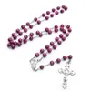 Perle rosse attraversano rosario perle di perle di preghiera perle della chiesa cristiana rifornimenti