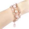 Luxury Ladies Bracelet Pearl Onyx Strap For Apple Watch Band 41mm 45mm 44mm 42mm 40mm 38mm Wristband iWatch Series 7 6 5 4 3 Watchband Smart Accessories